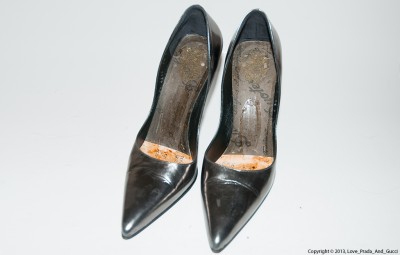 Gucci Scarpa Elegante Pelle Anthracite of my wife - Needs repair.