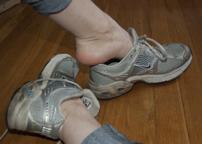 There are little drawings on the side of the soles I did while bored in class one day :) There is so much history in a pair of shoes when you have them for years.