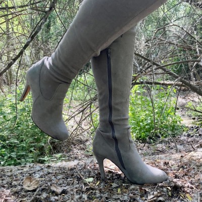 Trips to the mud spot and new shoes Muddy High Heels